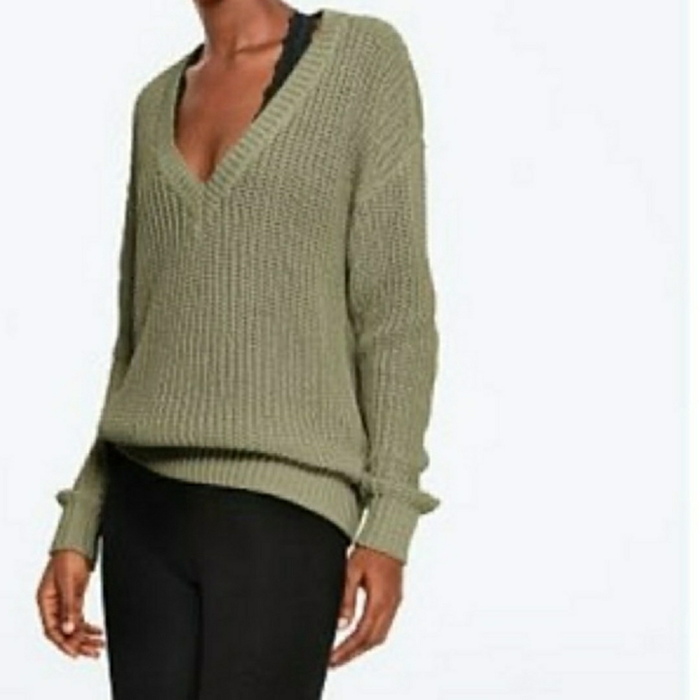 Sage Green PINK Victoria's Secret Sweater - Picture 2 of 6
